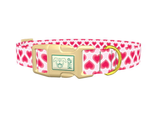 Pink Radiant Heart Dog Collar