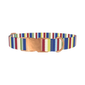 Scallop Stripe Dog Collar - metal rose gold