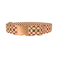 Geometric Cross Dog Collar - metal rose gold
