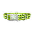 Clover Heart Dog Collar - plastic silver