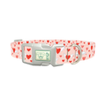 Flying Heart Dog Collar - plastic silver