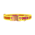 Peace Hippie Dog Collar - metal rose gold
