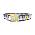 Piano Key Pattern Dog Collar - plastic gold