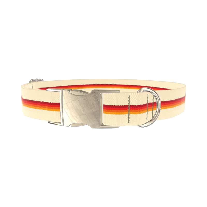 Retro Geometric Dog Collar - metal gold