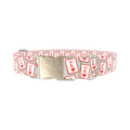 Playing Card Dog Collar - metal silver