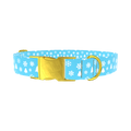 Winter Snowflake Dog Collar - metal gold