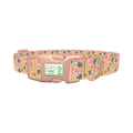 Tropical Floral Dog Collar - plastic rose gold