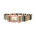 Honeycomb Stripe Dog Collar - plastic rose gold