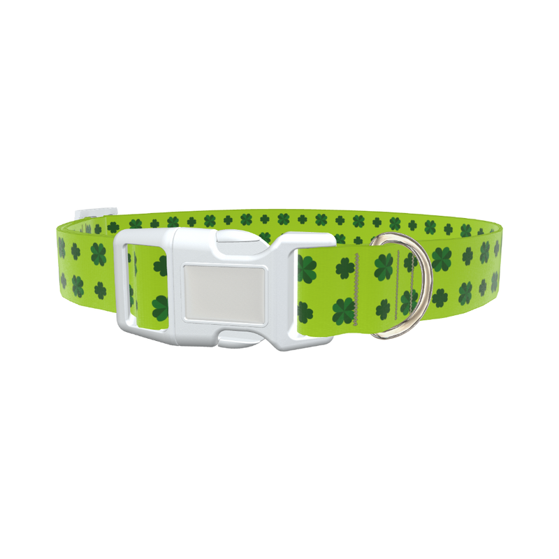 Clover St. Patrick's Dog Collar - plastic rose gold