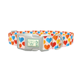 Colorful Geometric Heart Dog Collar - plastic silver