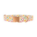 Christmas Western Dog Collar - metal rose gold