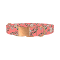 Pink Rosehip Dog Collar - metal rose gold