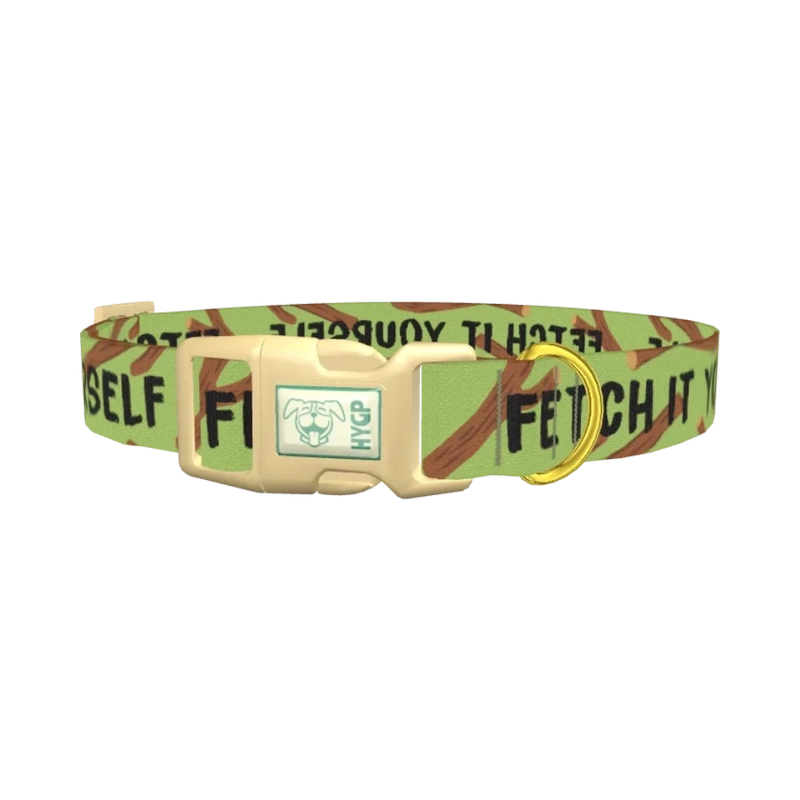 Fetch Stick Dog Collar - plastic gold