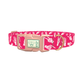 Halloween Skeleton Hands Dog Collar - plastic rose gold