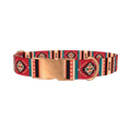 Tribal Geometric Dog Collar - metal rose gold