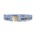 Mamas Boy Dog Collar - metal silver