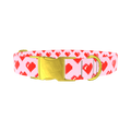 Pixel Heart Dog Collar - metal rose gold