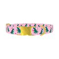 Christmas Dino Dog Collar - metal gold