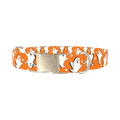 Halloween Ghost Stars Dog Collar - metal silver