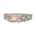 Deer and Cabin Forest Dog Collar - plastic rose gold