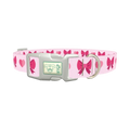 Ribbon Heart Dog Collar - plastic silver