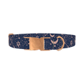 Cosmic Starry Night Dog Collar - metal rose gold