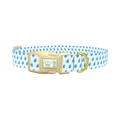 Blue Raindrop Dog Collar - plastic gold
