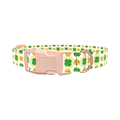 St. Patrick's Smiley Dog Collar - plastic gold