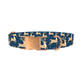 Christmas Reindeer Dog Collar - metal rose gold