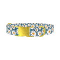 Floral Chamomile Dog Collar - metal gold