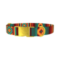 Tribal Stripes Dog Collar - metal gold