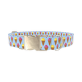 Colorful Ice Cream Cone Dog Collar - metal gold