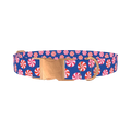 Blue Peppermint Swirl Dog Collar - metal rose gold