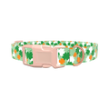 Lucky Clover Pattern Dog Collar - plastic gold