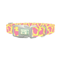 Yellow Bunny Dog Collar - plastic silver
