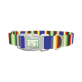 Bold Stripe Dog Collar - plastic silver