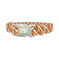 Chevron Geometric Dog Collar - plastic silver