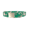 Floral Butterfly Dog Collar - metal gold