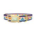 Colorful Tribal Pyramid Dog Collar - plastic gold