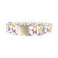 Balloon Dog Pattern Dog Collar - metal silver