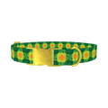 Geometric Shamrock Dog Collar - metal gold