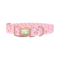 Floral Watercolor Dog Collar - plastic rose gold