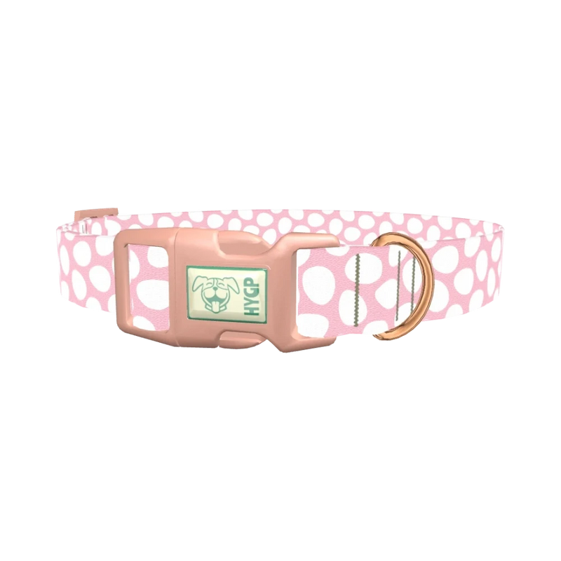 Pink Easter Egg Pattern Dog Collar - plastic rose gold