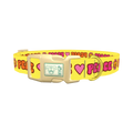 Peace Hippie Dog Collar - plastic gold