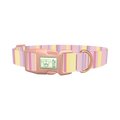 Geometric Stripe Dog Collar - plastic rose gold