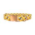 Honeycomb Bee Dog Collar - metal rose gold