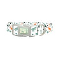 Dinosaur Jungle Dog Collar - plastic silver