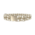 Cowboy Ghost Pattern Dog Collar - metal silver