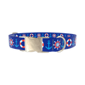 Nautical Lifebuoy Dog Collar - metal gold