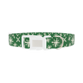Snowflake Pattern Dog Collar - plastic silver